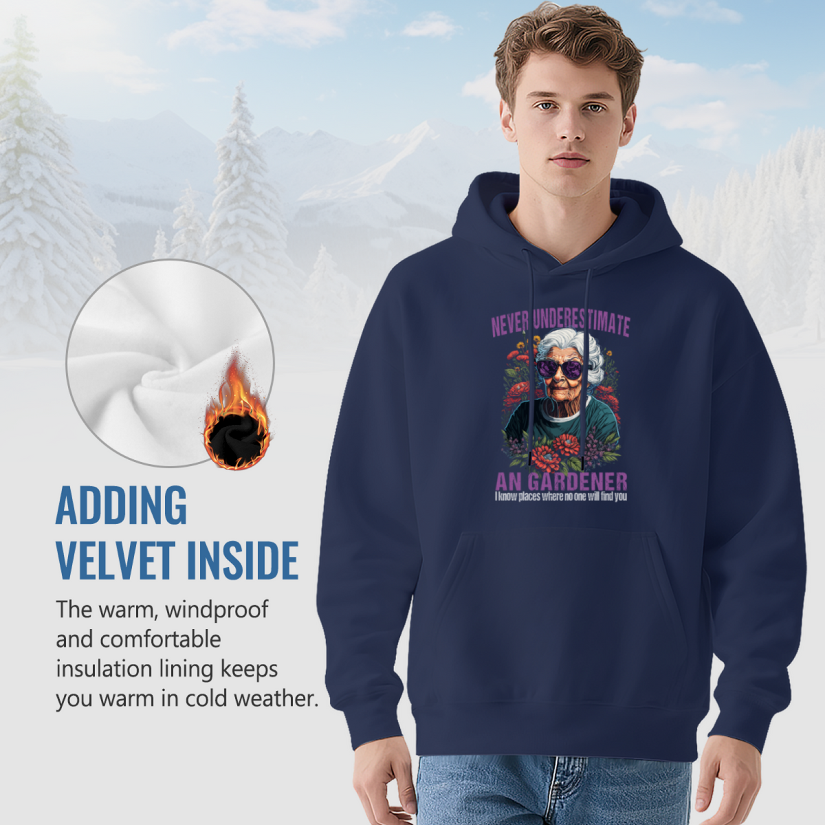 Never Underestimate an Gardener I Know Places Hoodie