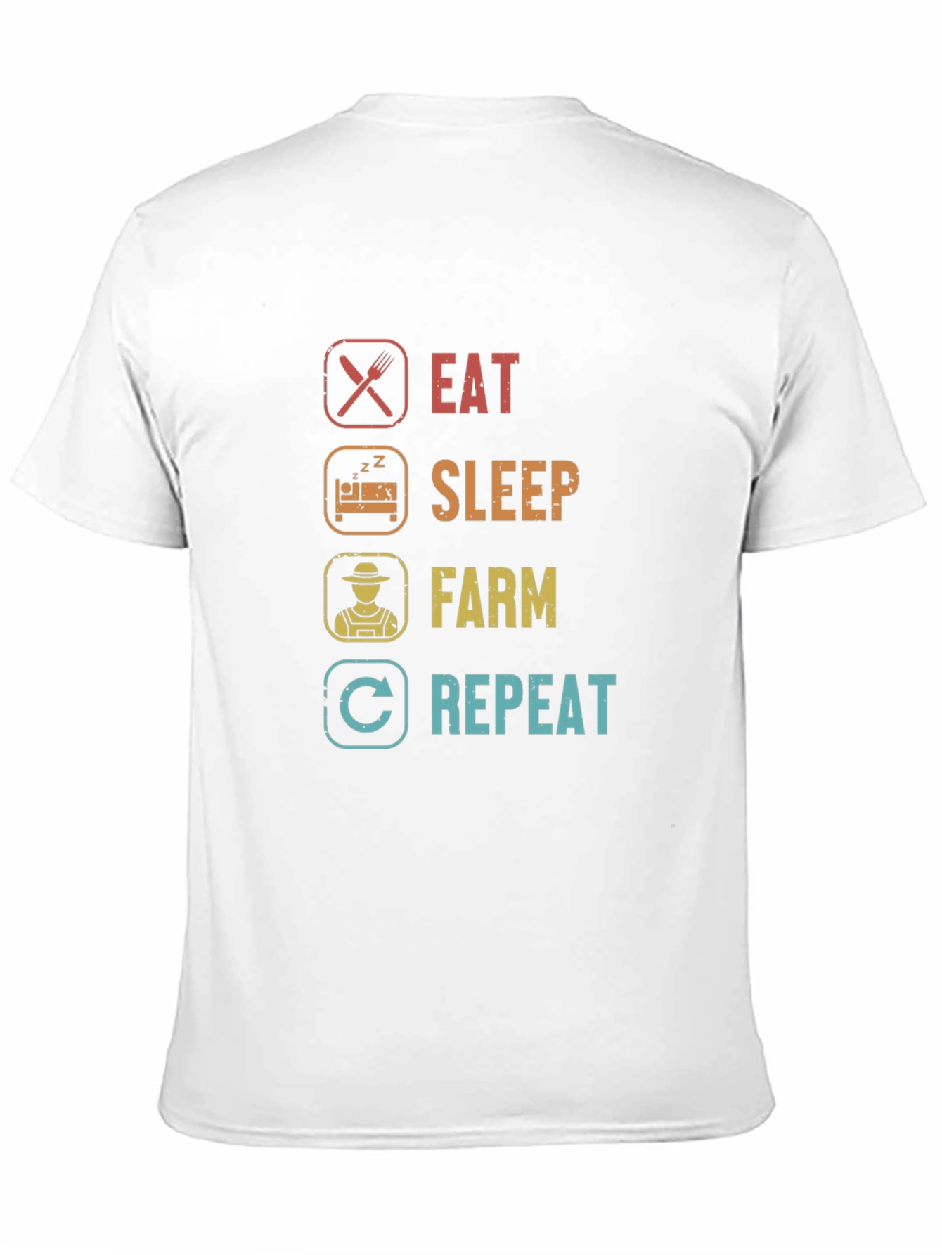 Eat Sleep Farm Repeat Graphic Tee