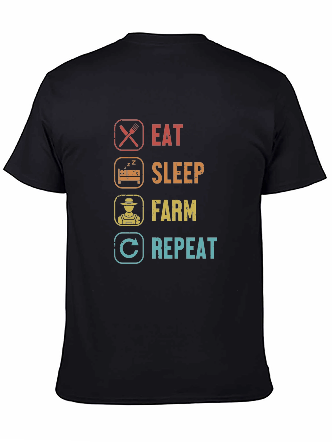 Eat Sleep Farm Repeat Graphic Tee