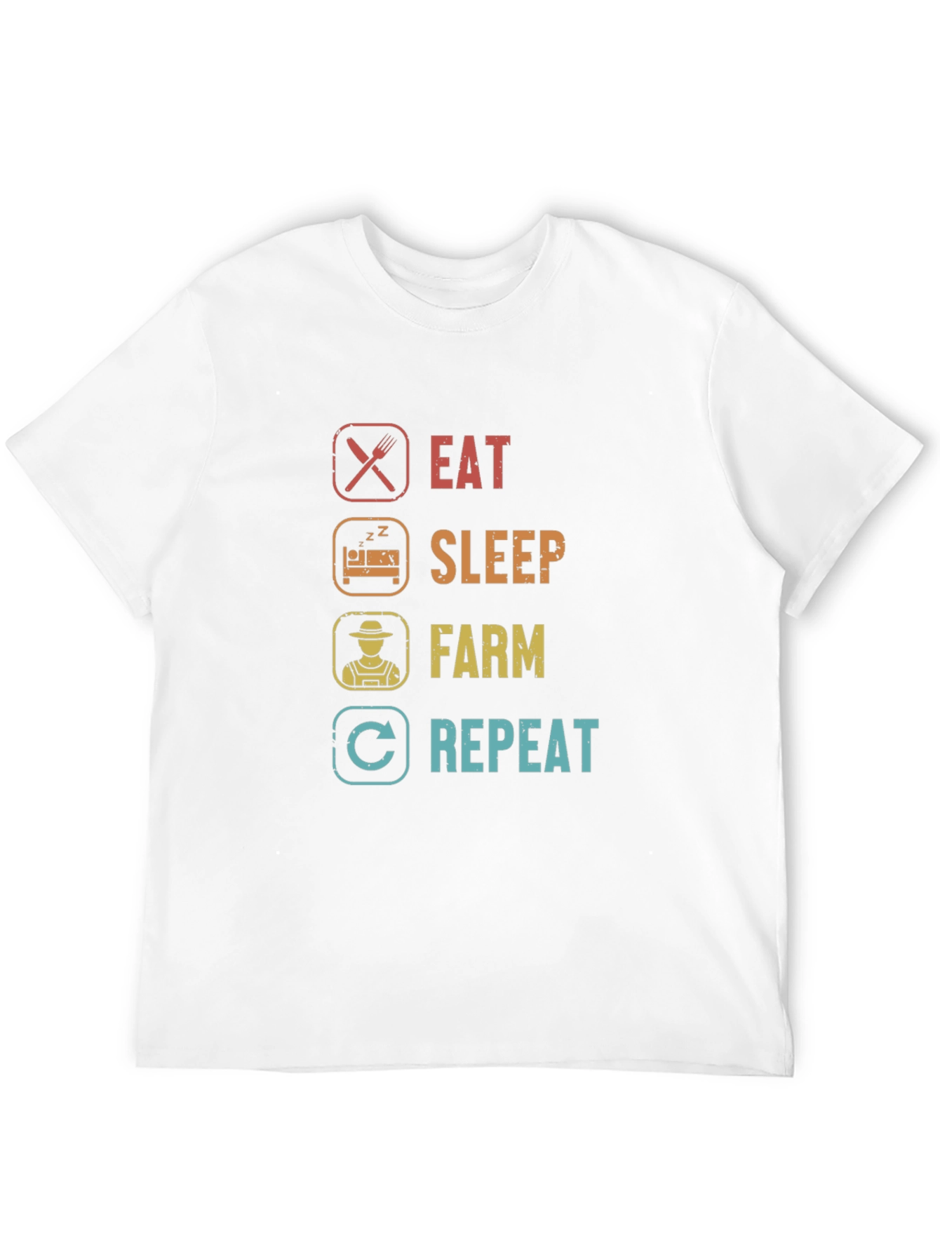 Eat Sleep Farm Repeat Graphic Tee