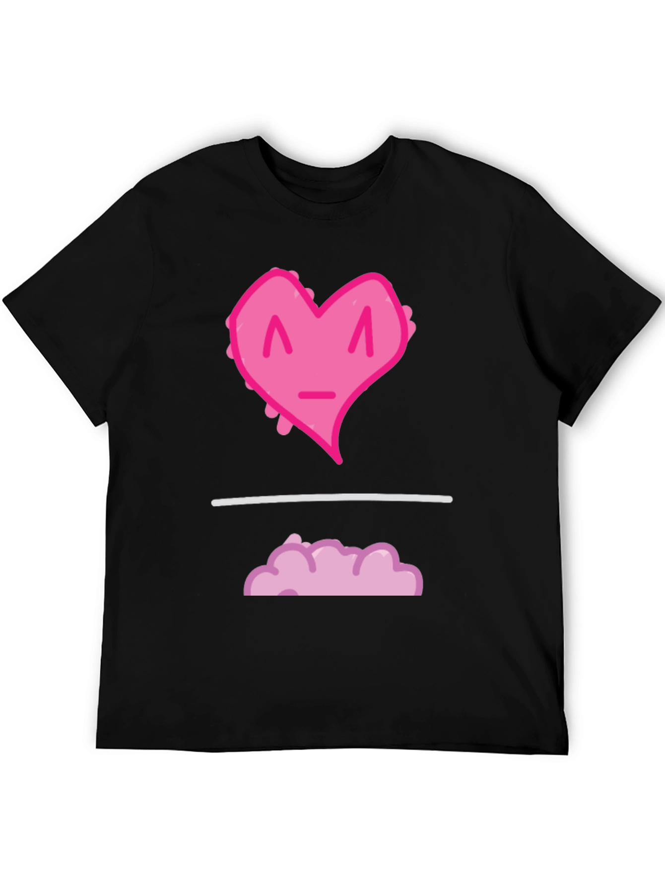 Heart Cloud Graphic Tee - Black