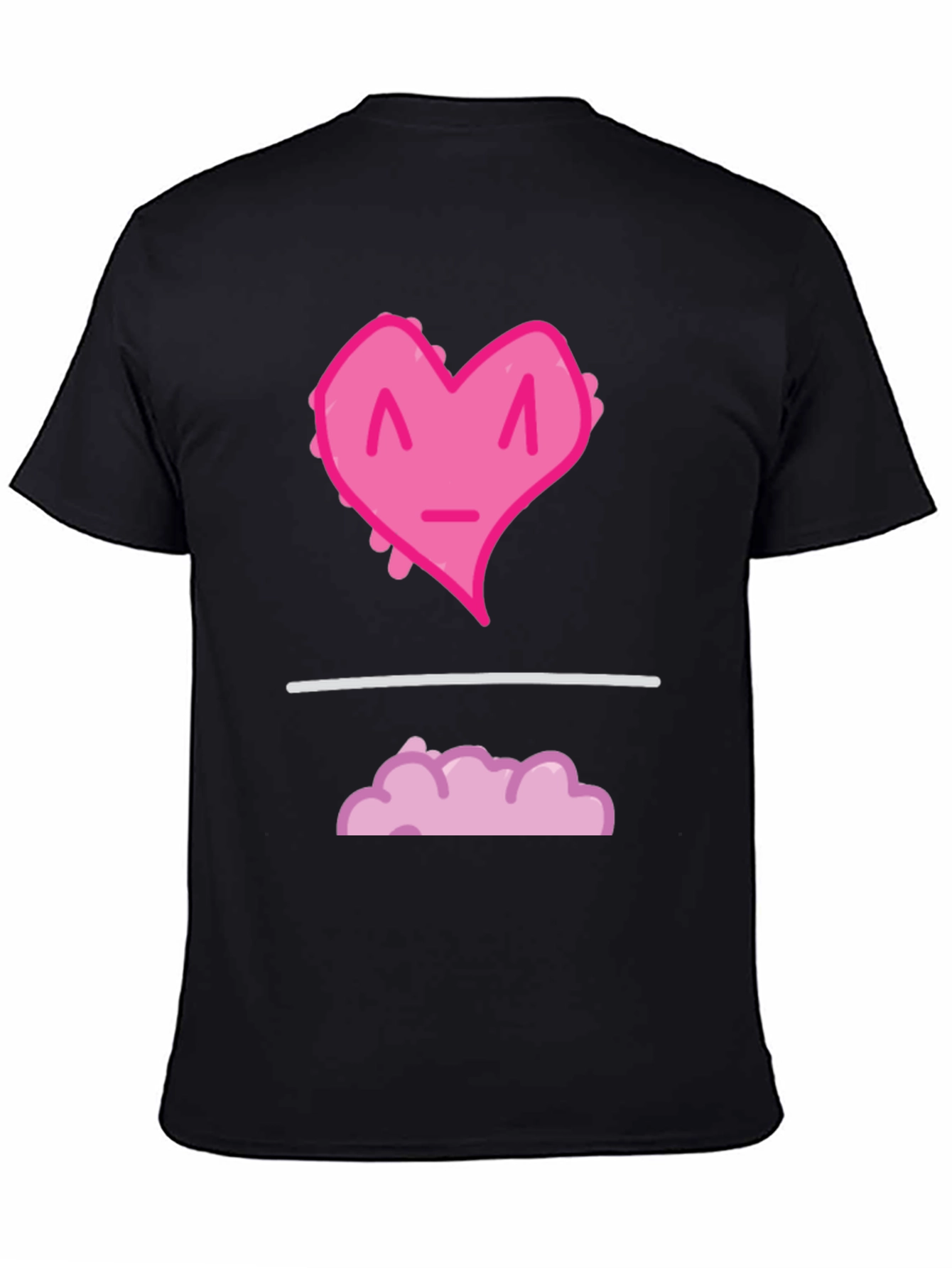 Heart Cloud Graphic Tee - Black