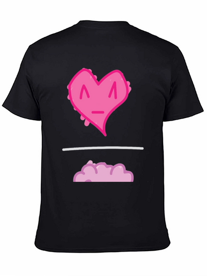Heart Cloud Graphic Tee - Black
