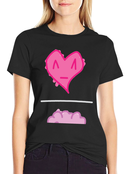Heart Cloud Graphic Tee - Black