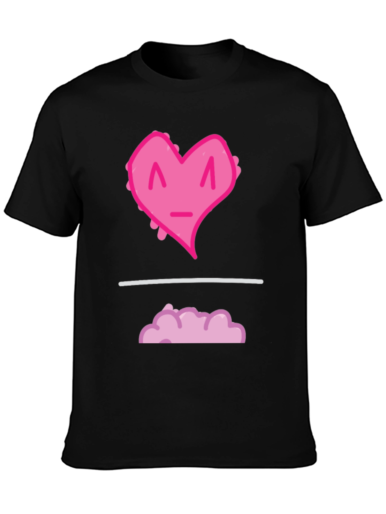 Heart Cloud Graphic Tee - Black
