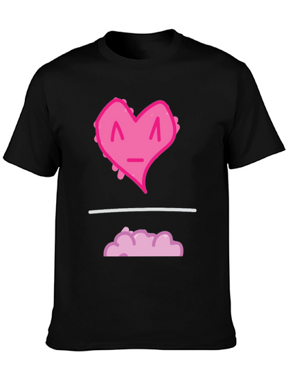 Heart Cloud Graphic Tee - Black