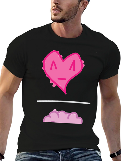Heart Cloud Graphic Tee - Black