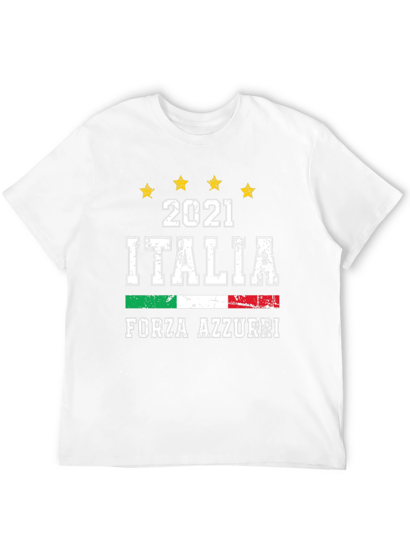 Italia Forza Azzurri 2021 Soccer Graphic T-Shirt