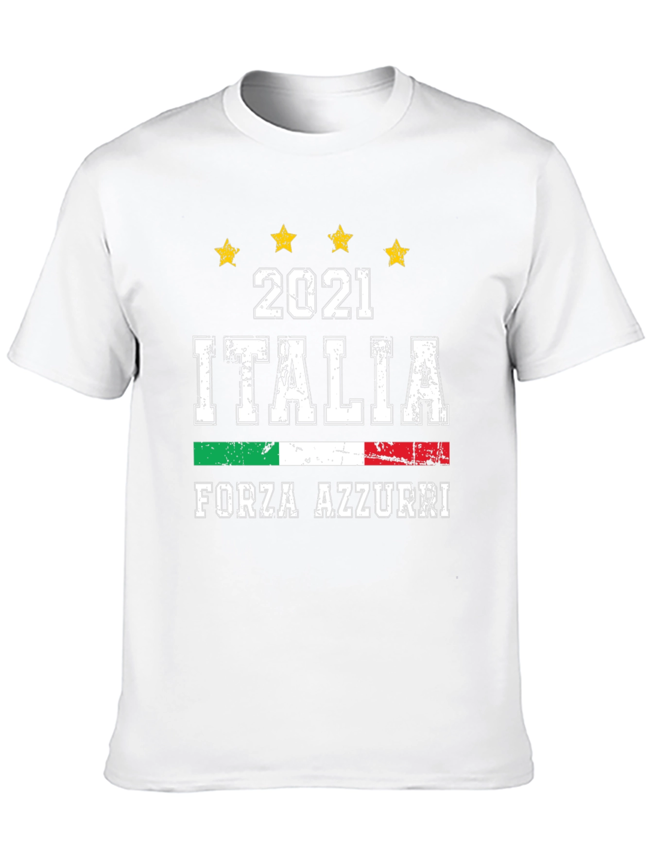 Italia Forza Azzurri 2021 Soccer Graphic T-Shirt