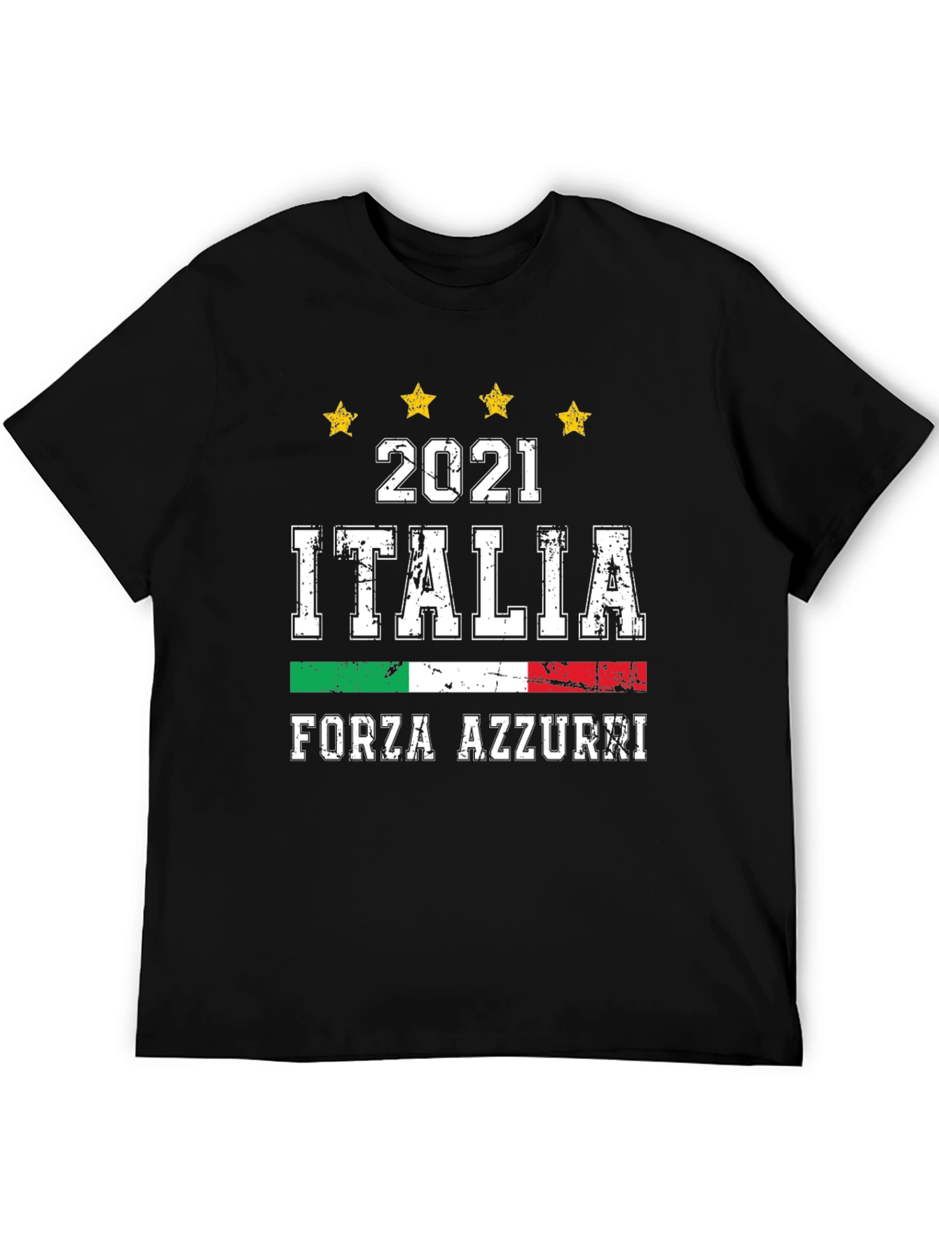 Italia Forza Azzurri 2021 Soccer Graphic T-Shirt