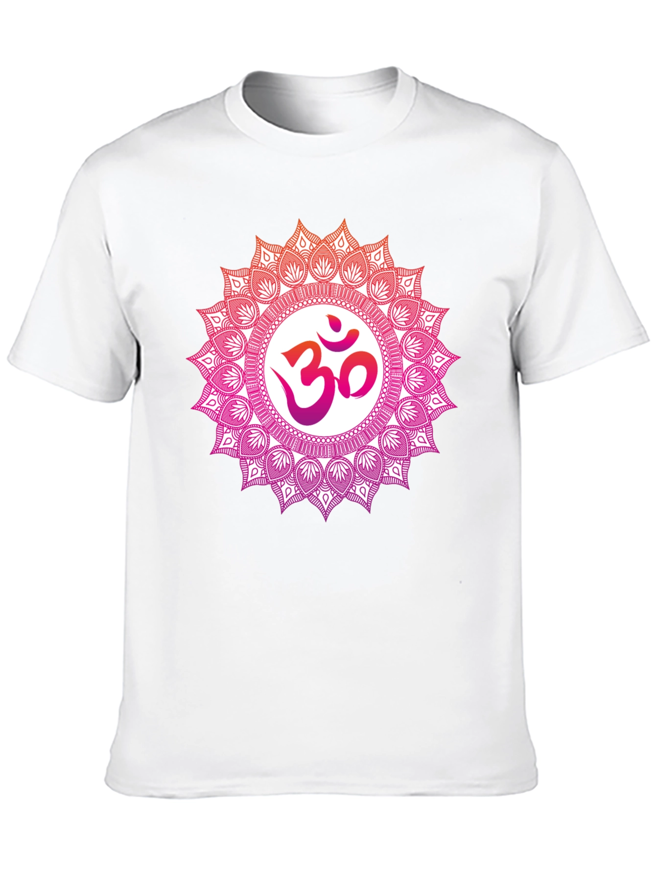 Om Mandala Graphic Tee - Black Cotton Blend T-Shirt