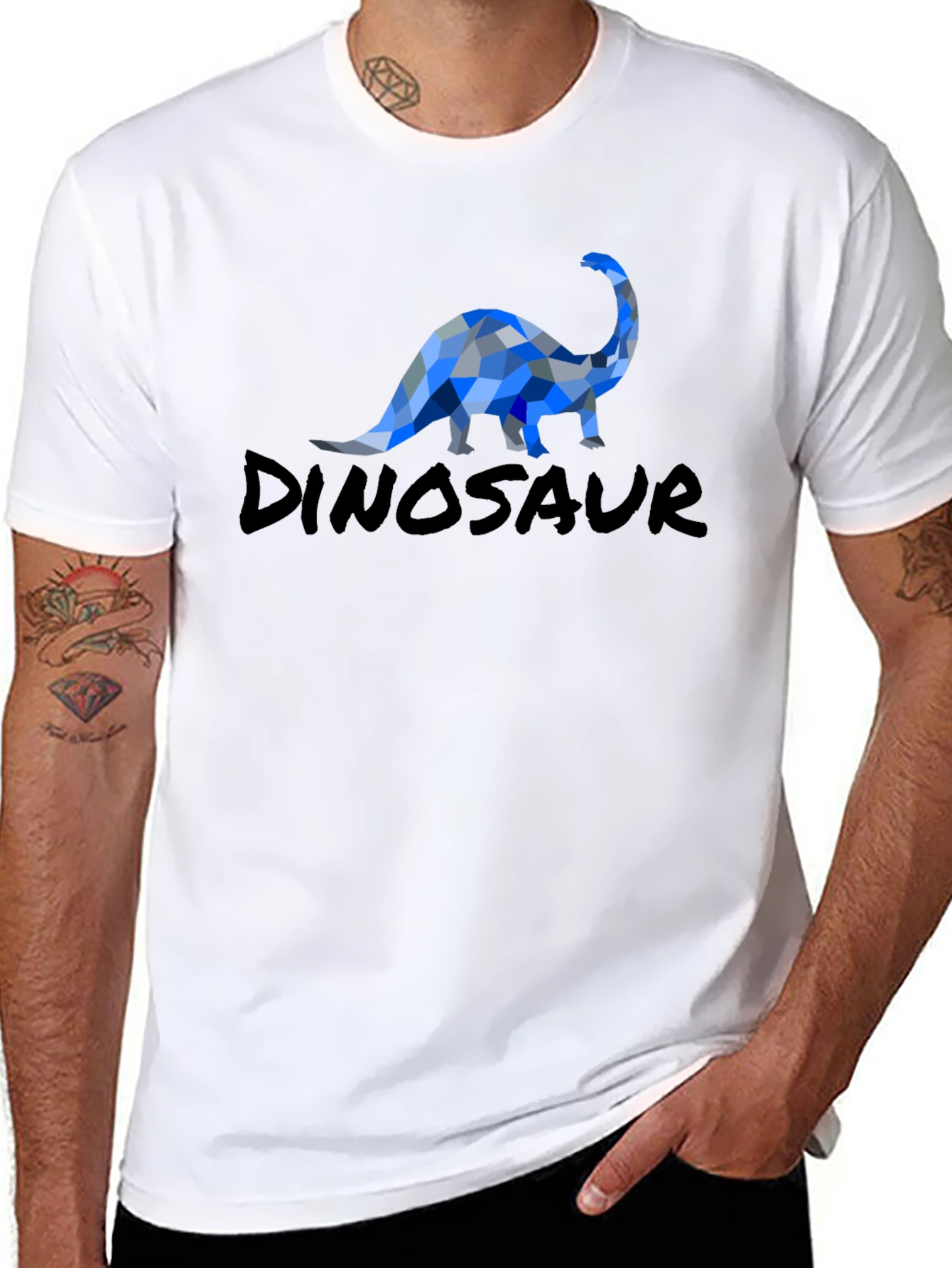 Geometric Dinosaur Graphic Tee