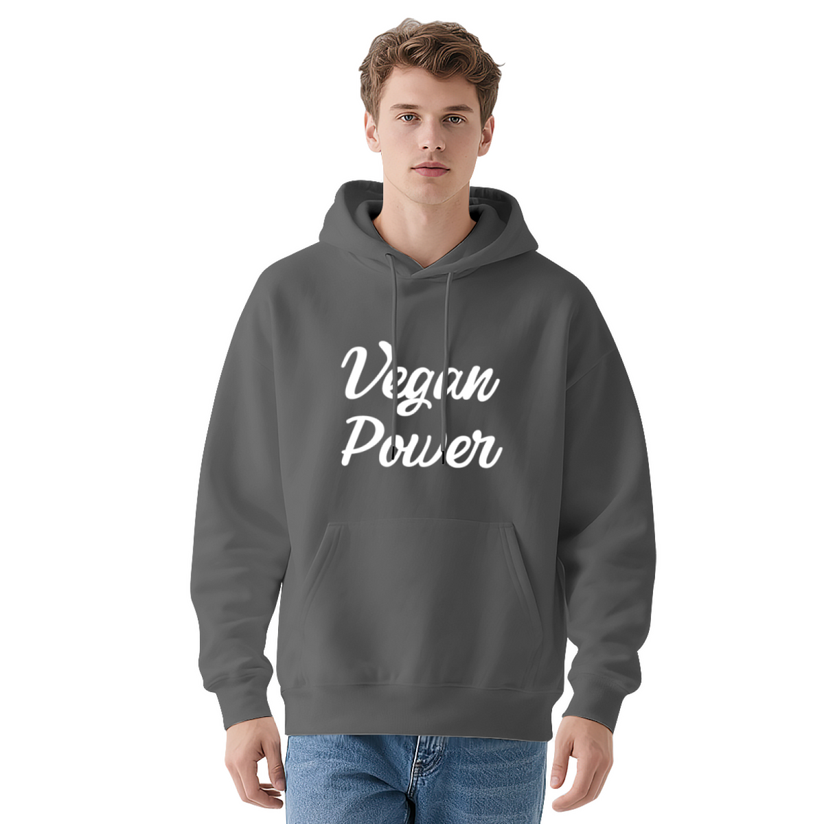 Vegan Power Script Hoodie - Vegan Graphic Sweatshirt