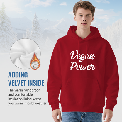 Vegan Power Script Hoodie - Vegan Graphic Sweatshirt