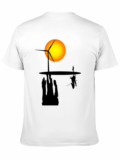 Silhouette Windmill Tee - Modern Graphic Print