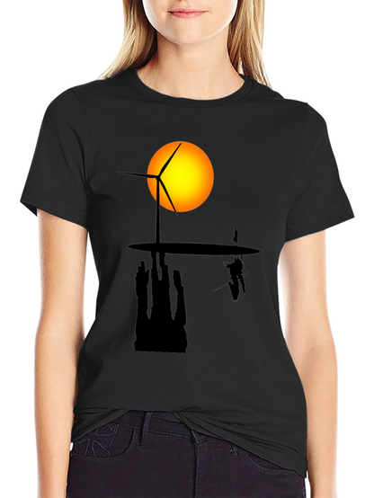 Silhouette Windmill Tee - Modern Graphic Print