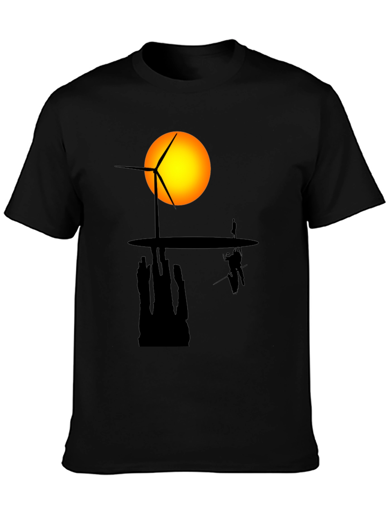 Silhouette Windmill Tee - Modern Graphic Print