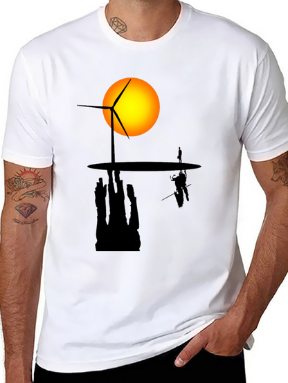 Silhouette Windmill Tee - Modern Graphic Print
