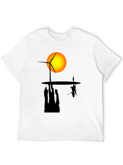Silhouette Windmill Tee - Modern Graphic Print