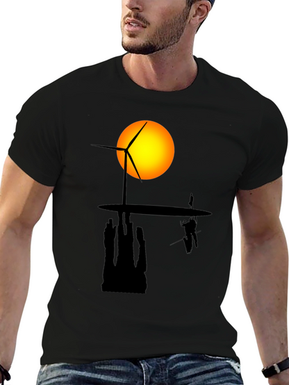 Silhouette Windmill Tee - Modern Graphic Print