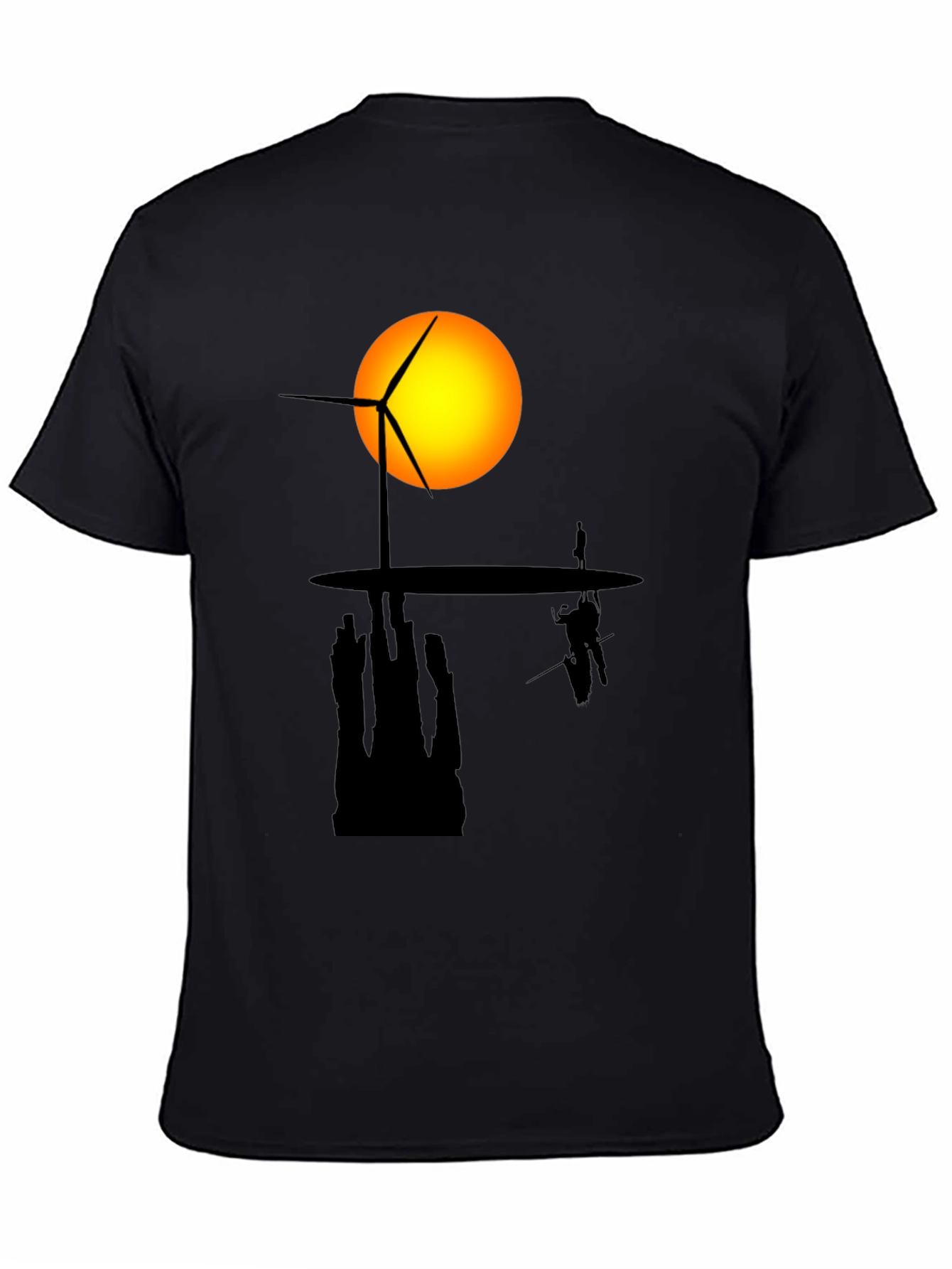 Silhouette Windmill Tee - Modern Graphic Print