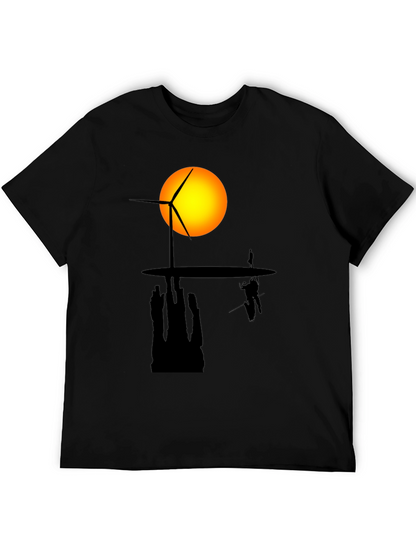 Silhouette Windmill Tee - Modern Graphic Print