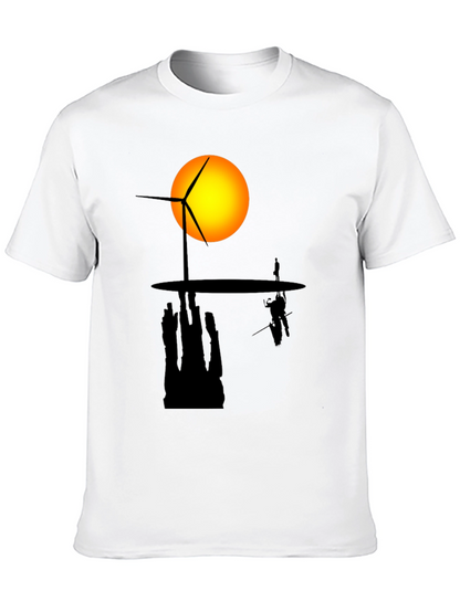 Silhouette Windmill Tee - Modern Graphic Print