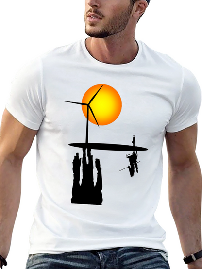 Silhouette Windmill Tee - Modern Graphic Print