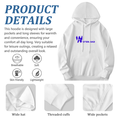 Wonderland Forest Tree Graphic White Hoodie