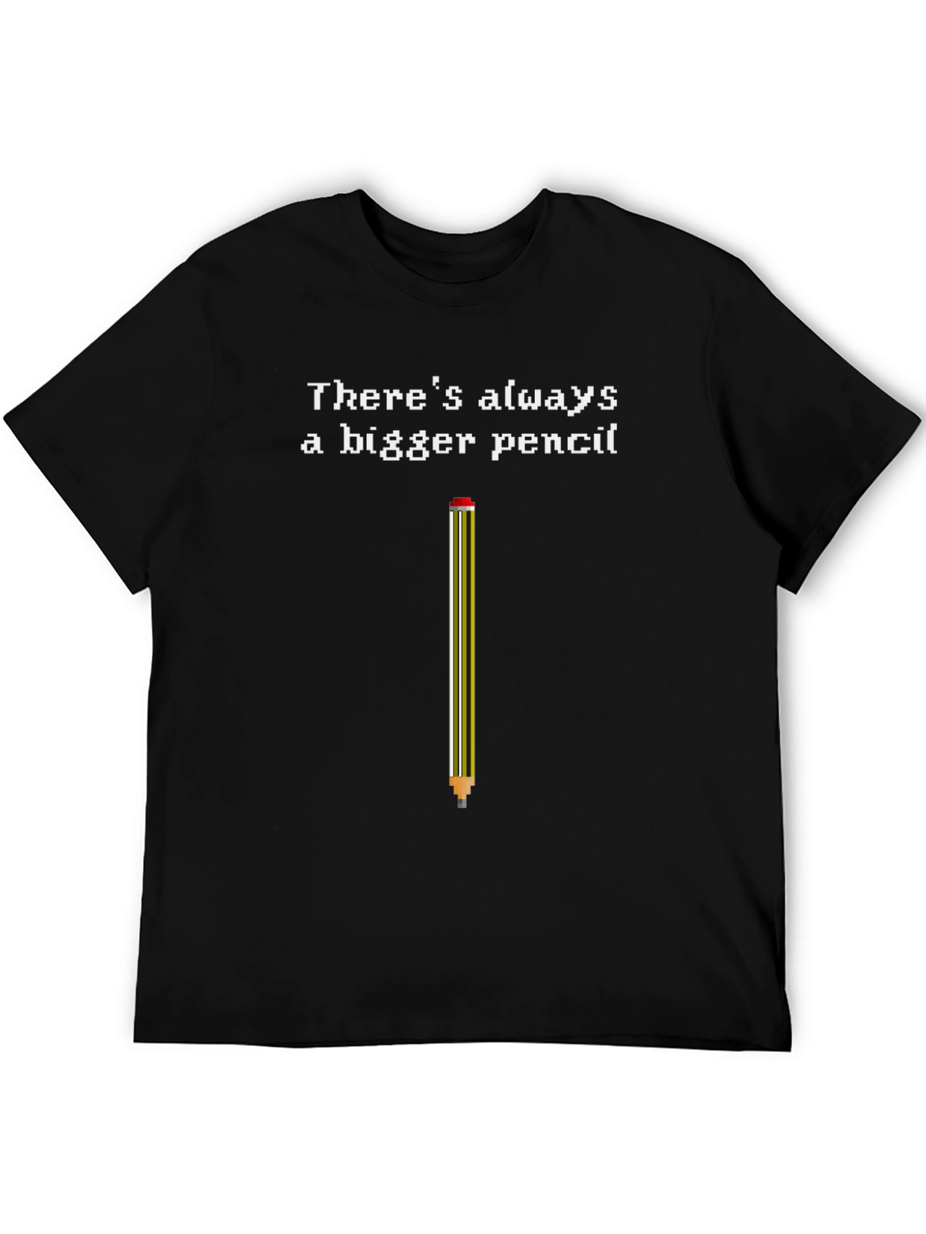 Bigger Pencil Graphic Tee - Classic Black Cotton T-Shirt
