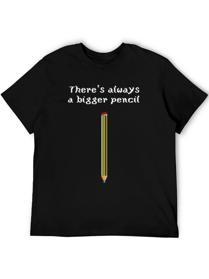 Bigger Pencil Graphic Tee - Classic Black Cotton T-Shirt