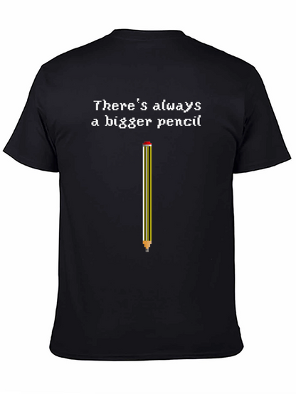 Bigger Pencil Graphic Tee - Classic Black Cotton T-Shirt