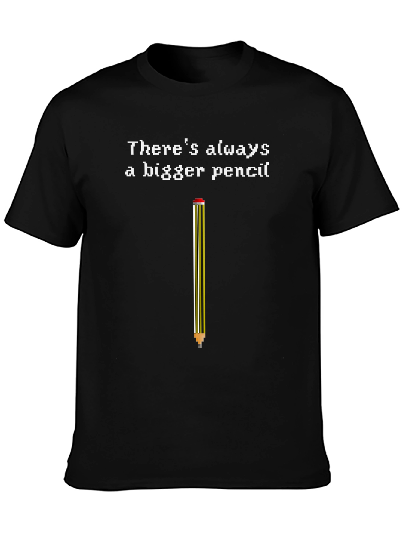 Bigger Pencil Graphic Tee - Classic Black Cotton T-Shirt