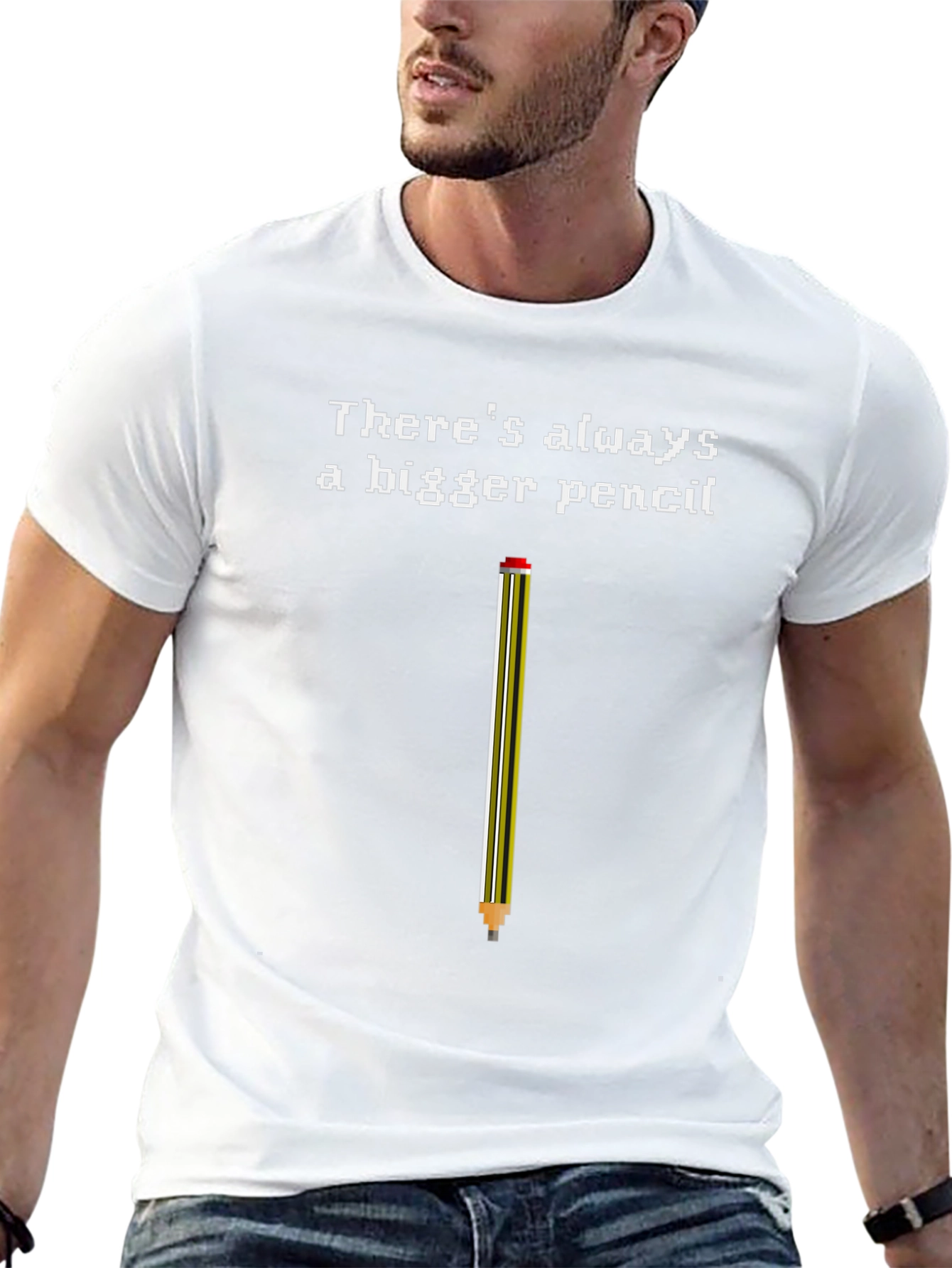 Bigger Pencil Graphic Tee - Classic Black Cotton T-Shirt