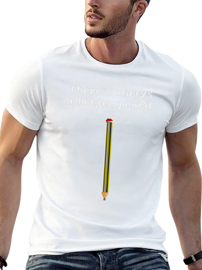 Bigger Pencil Graphic Tee - Classic Black Cotton T-Shirt