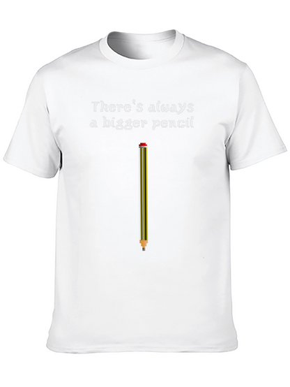 Bigger Pencil Graphic Tee - Classic Black Cotton T-Shirt