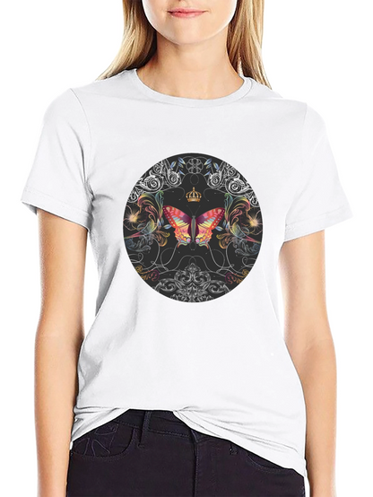 Butterfly Crown Black T-Shirt