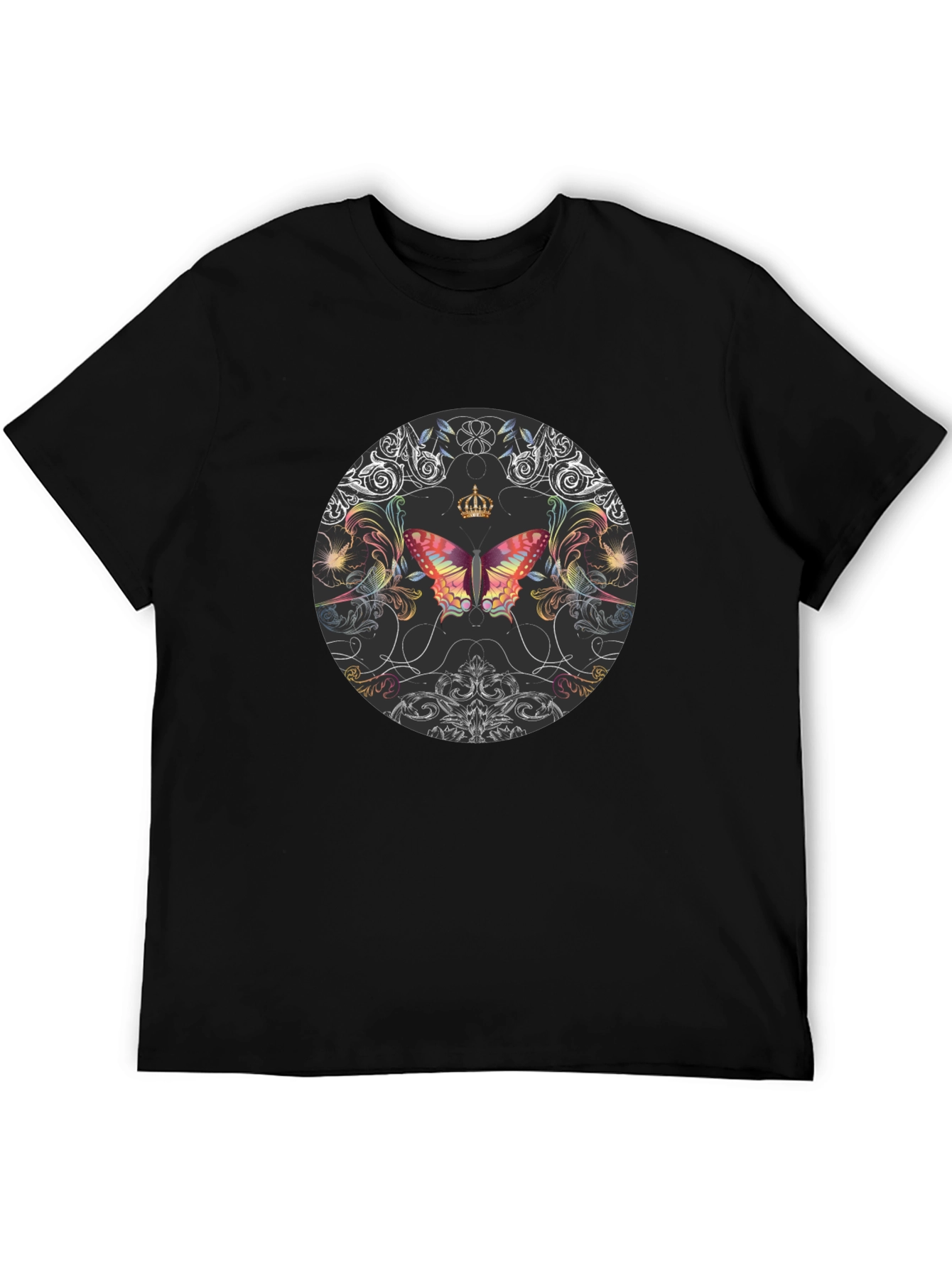Butterfly Crown Black T-Shirt