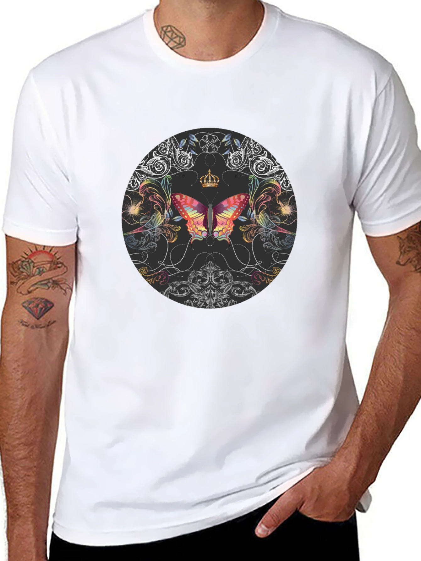 Butterfly Crown Black T-Shirt