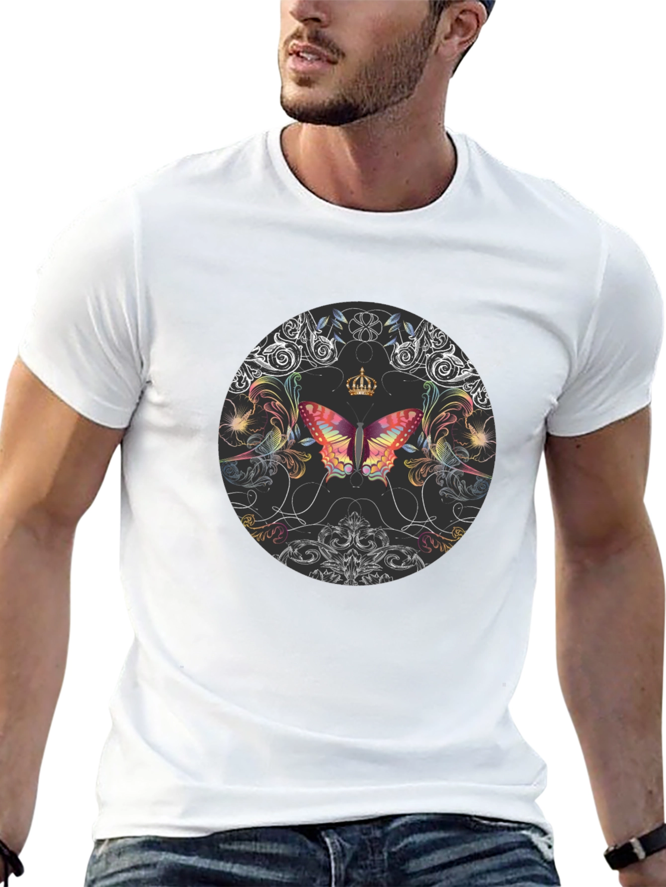 Butterfly Crown Black T-Shirt