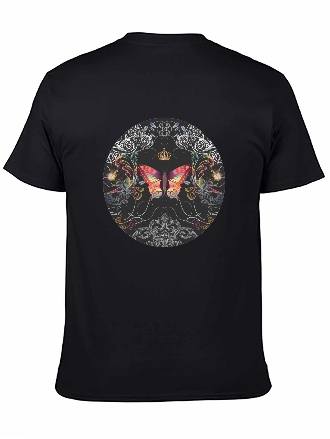 Butterfly Crown Black T-Shirt