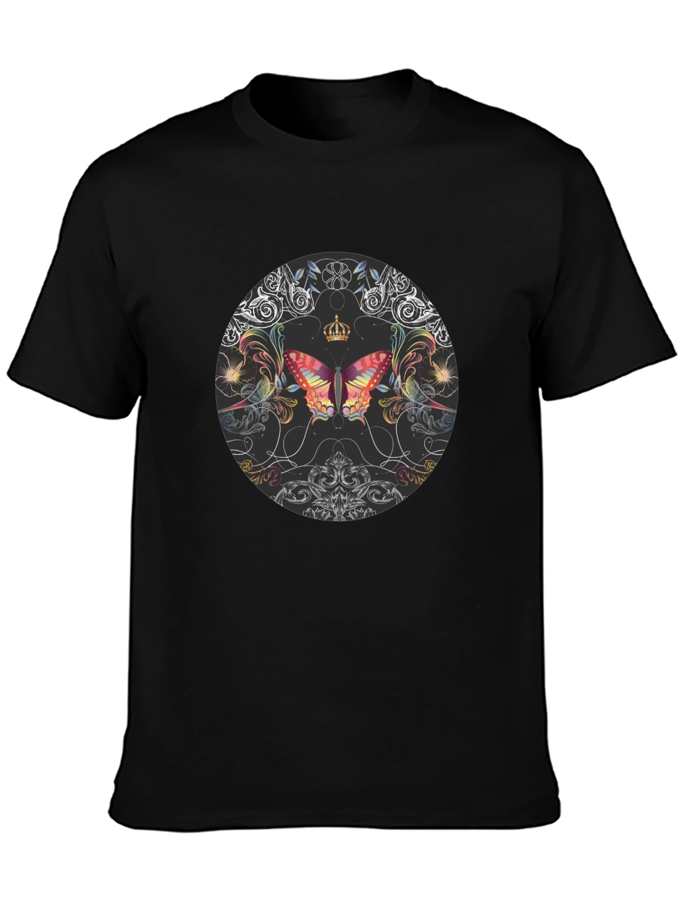 Butterfly Crown Black T-Shirt
