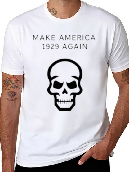Skull Graphic T-Shirt - Make America 1929 Again