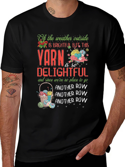 Yarn Delightful T-Shirt - Cozy Knit Holiday Design