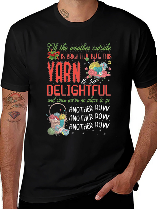Yarn Delightful T-Shirt - Cozy Knit Holiday Design