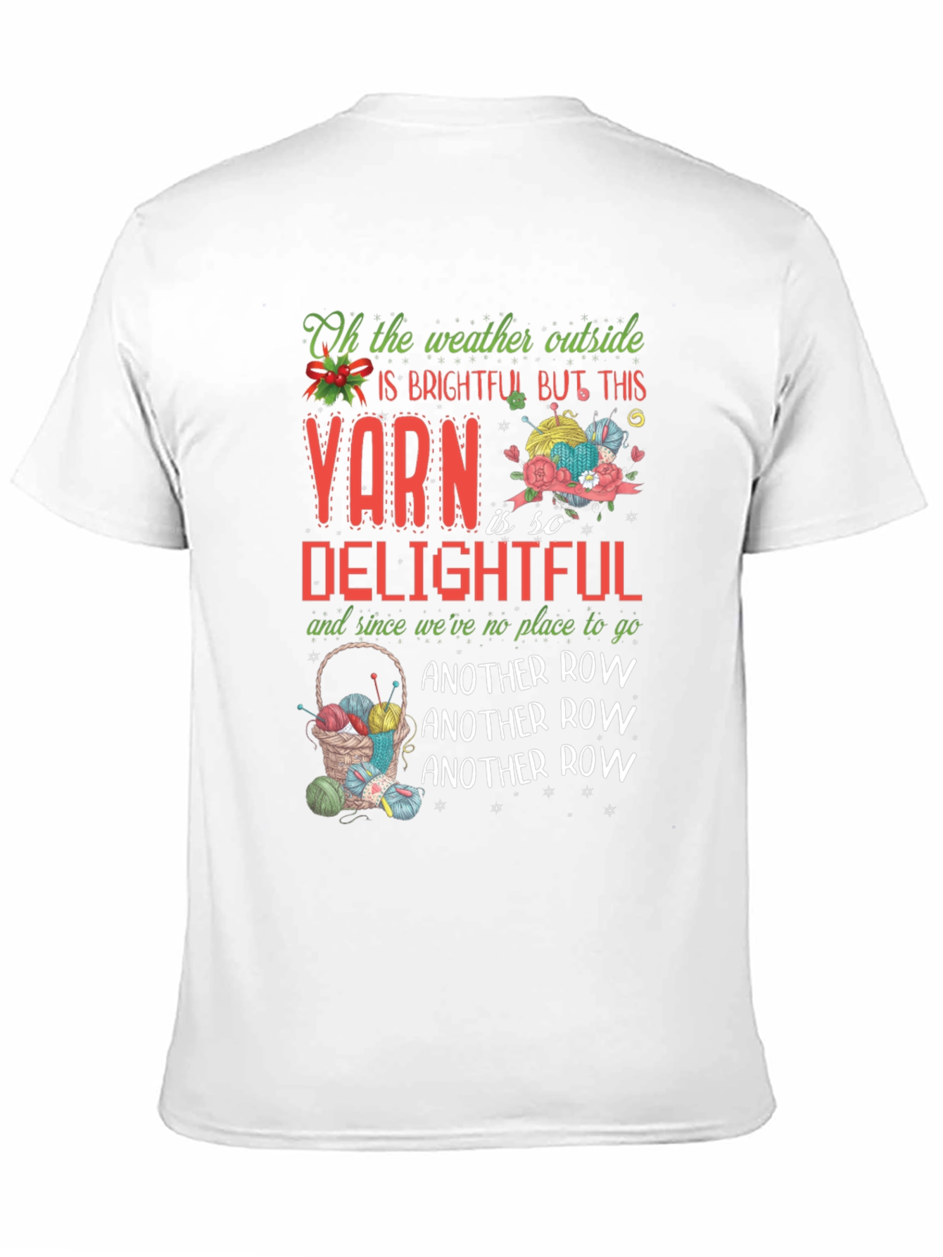 Yarn Delightful T-Shirt - Cozy Knit Holiday Design