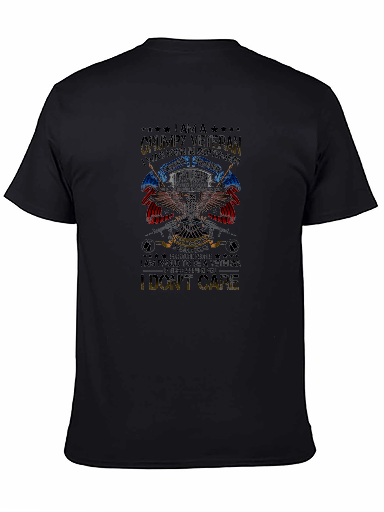 Grumpy Veteran September Birthday T-Shirt