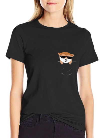 Cool Doge Pocket T-Shirt - Funny Meme Tee