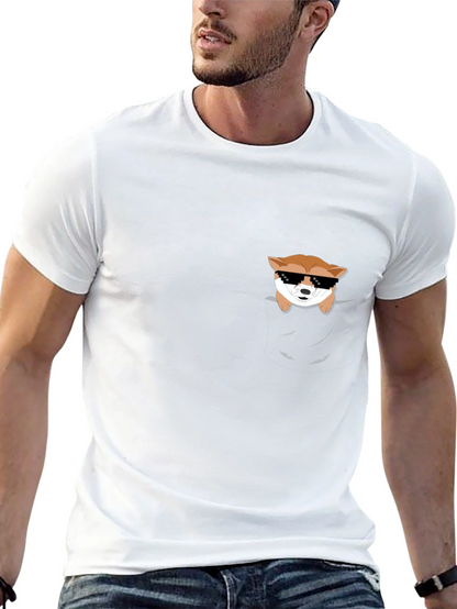 Cool Doge Pocket T-Shirt - Funny Meme Tee