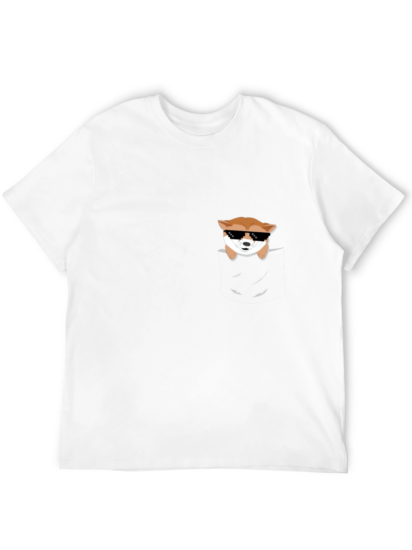 Cool Doge Pocket T-Shirt - Funny Meme Tee
